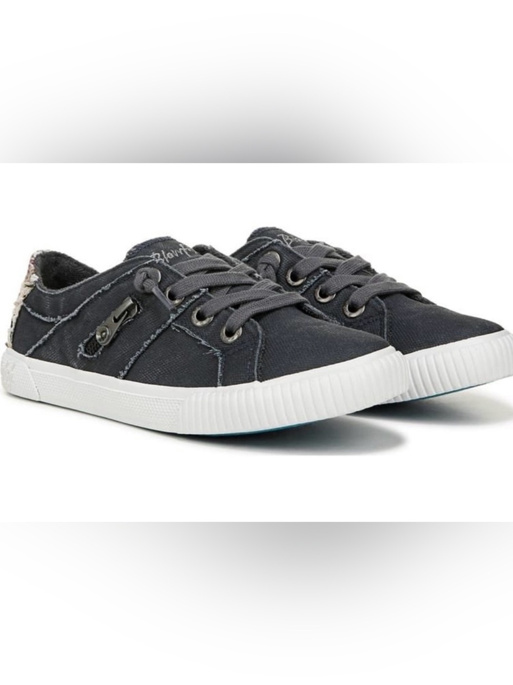 Blowfish Gray Canvas Low-Top Sneakers
